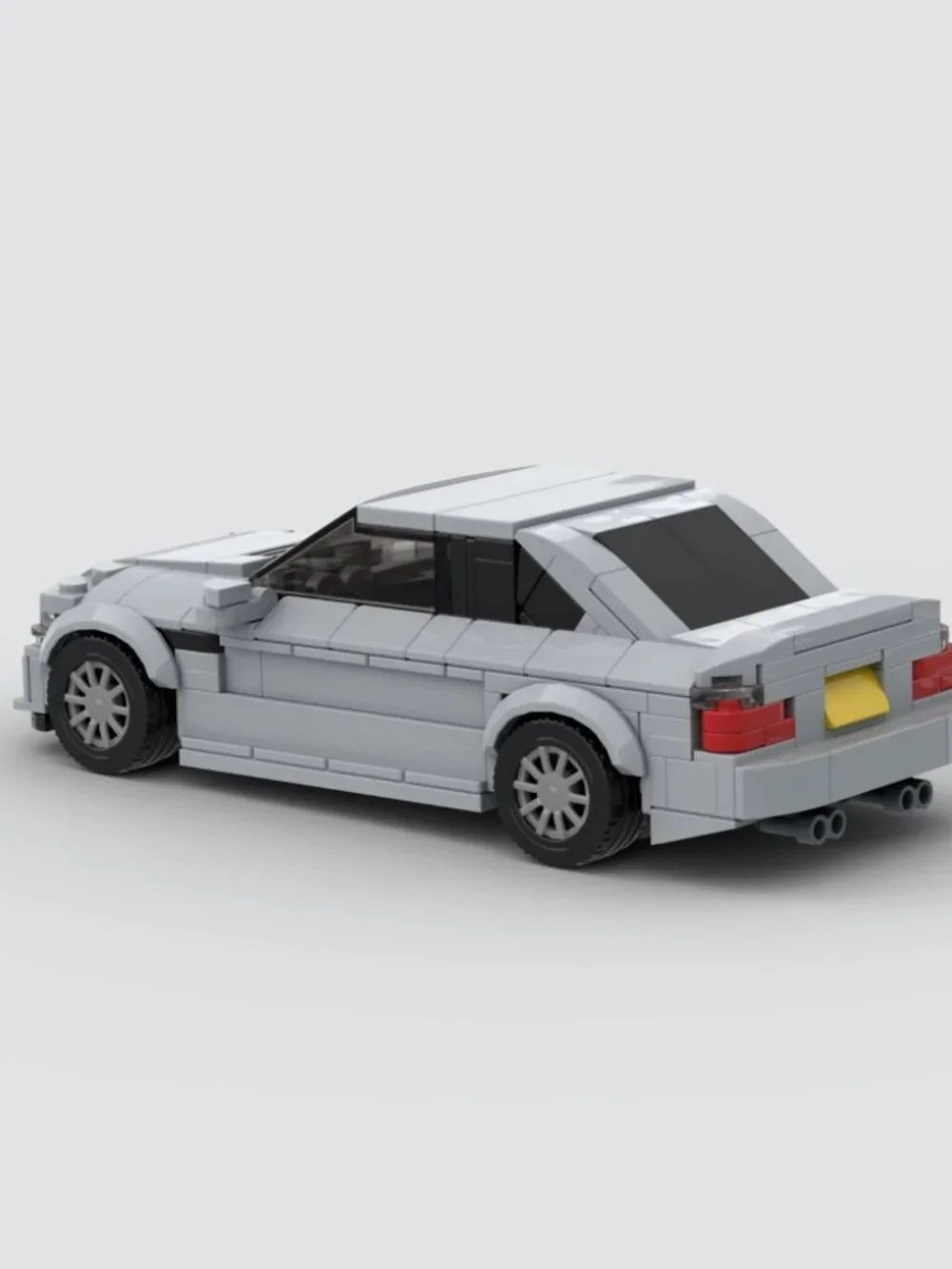 342PCS Silver Inspired Sports Car Building Blocks Classic Coupe Vehicle Toy Kit